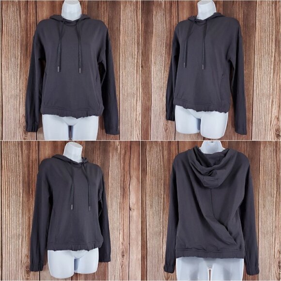 Lululemon Womens Size 4 Twisted & Tucked Pullover Dark Shadow Hooded W3AVHS - Picture 1 of 13